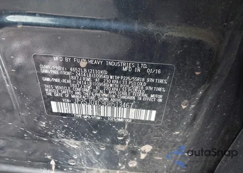 2016 Subaru Forester 2.0Xt Touring from USA, damaged, VIN JF2SJGXC9GH513467